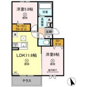 Sinfaria HARAOSHIMA B棟の間取り画像