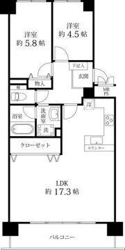 ライオンズマンションいりなかガーデンの間取り画像