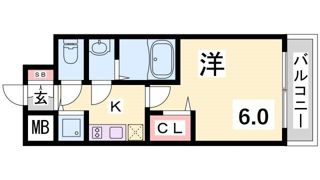 ララプレイス神戸西元町の間取り画像