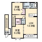 モンプレジール Ⅱ棟の間取り画像