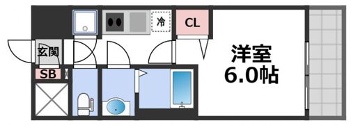レジュールアッシュOSAKA新深江の間取り画像