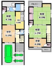 楠根南町戸建の間取り画像