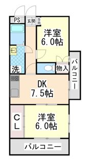 ハイツまやの間取り画像