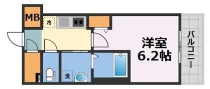 セオリー夕陽丘DOORの間取り画像