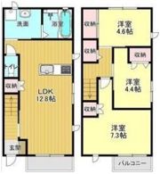 テラスハウス上西Ⅱの間取り画像