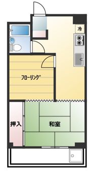 雷門永谷マンションの間取り画像