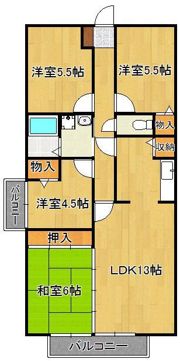 サンパーク引野II 501号の間取り画像