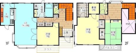 堀之内貸家の間取り画像
