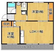 ビレッジハウス本城1号棟の間取り画像