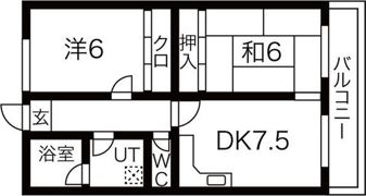 ハミングハイツの間取り画像