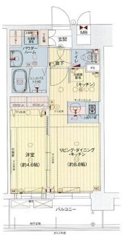プレサンスOSAKA DOMECITYビーツの間取り画像