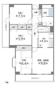 目黒本町マンションの間取り画像