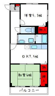 コンフォールふかいのもりの間取り画像