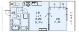 ピレーネ北条Ⅴの間取り画像