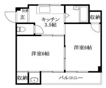 梨々マンションの間取り画像