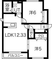 Gloir恵庭(グロワール恵庭)の間取り画像