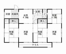 山陽4－10－22貸家の間取り画像