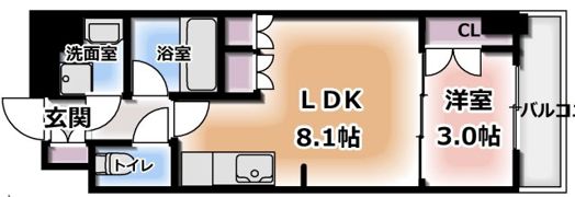 ウエリスアーバン守口の間取り画像