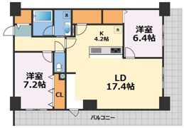 グランセジュール大国町の間取り画像