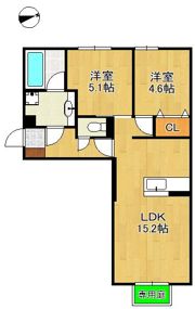 (仮称)D-ROOM中原東の間取り画像