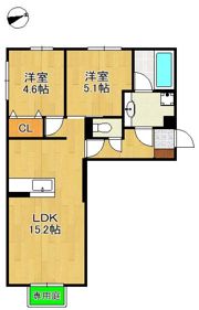(仮称)D-ROOM中原東の間取り画像