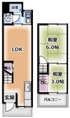 雁屋北町テラスハウスの間取り画像