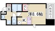 プレサンス三宮花時計前の間取り画像