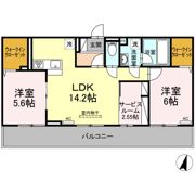 LECHE鳥追の間取り画像