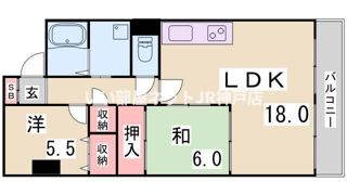 シャンボール三宮の間取り画像