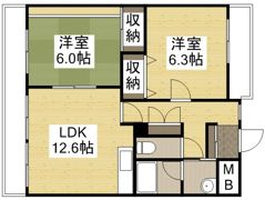 ベルメゾン東光豊成の間取り画像