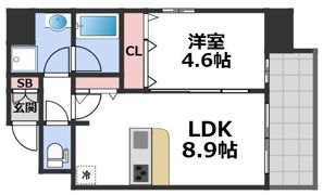 ルフォンプログレ南森町の間取り画像