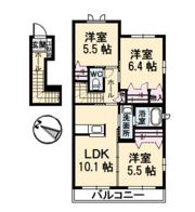 グランマスト春日野通り B棟の間取り画像
