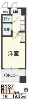 HOPE CITY天神橋の間取り画像