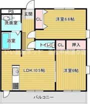 コーナス木太Sの間取り画像