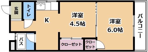 ヤマモトハイツの間取り画像