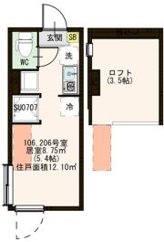 ハーモニーテラス大山Ⅲの間取り画像