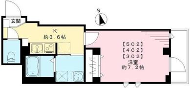レジデンス横網の間取り画像