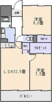 ハイライズ鴨田の間取り画像