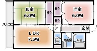 クレール白鳩の間取り画像