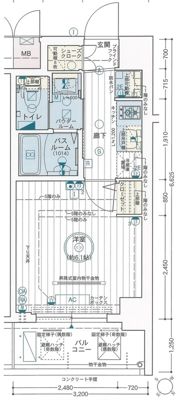 エステムコート神戸元町Ⅱリザーヴの間取り画像