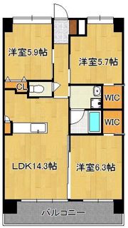 ウィングス八幡駅前の間取り画像
