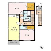 ジュネスなかじま Fの間取り画像