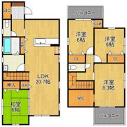 鞍手中山戸建の間取り画像