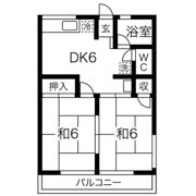シティハイムグリーンユイBの間取り画像