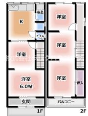 梶町4丁目貸家の間取り画像