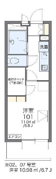 レオパレスラピスの間取り画像