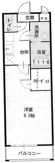 フジパレス上新庄Ⅴ番館の間取り画像