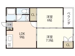 花房マンションの間取り画像