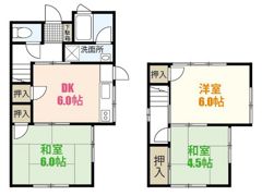 戸坂くるめ木2丁目貸家の間取り画像