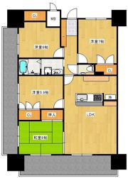 シャトレ大手町N棟の間取り画像
